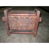 Solid wood  hand crafted & carved box with lid ,Traditional Indian or Rajasthani style home decor  & solid wood furniture.