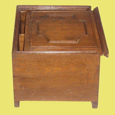 Vintage solid teak wood hand crafted & carved box with a sliding lid , Traditional Indian or Rajasthani style home decor & solid wood furniture.