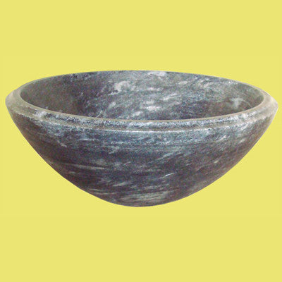 Round marble sink - black color