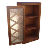 18" wide single door solid Indian rose wood upper or wall cabinet.