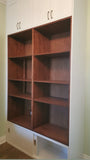 Custom floor-to-ceiling storage cabinet to make the most of every inch! A spacious bottom section featuring sliding doors (perfect for tight spaces), for any items you want to keep out of sight. Open shelving - ideal for favorite decor pieces, books , bar or electronics. The top portion with doors, providing space for items you prefer to tuck away. Design & tailored to specific needs, combining functionality with elegant aesthetics.