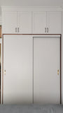 Extra wide closets with sliding doors - sliding doors work well in tight spaces leaving more room for you, making them perfect for small bedrooms  narrow hallways.