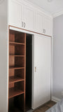 Extra wide closets with sliding doors - sliding doors work well in tight spaces leaving more room for you, making them perfect for small bedrooms  narrow hallways.