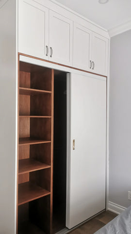 Extra wide closets with sliding doors - sliding doors work well in tight spaces leaving more room for you, making them perfect for small bedrooms  narrow hallways.