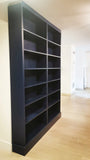 
​The 7-tier double ​​ blue bookcase offer​s ample room to elegantly showcase  books, cherished photo frames, and decorative treasures​. 