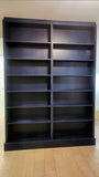
​The 7-tier double ​​ blue bookcase offer​s ample room to elegantly showcase  books, cherished photo frames, and decorative treasures​. 