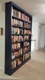 ​
The 7-tier double  blue bookcase offers ample room to elegantly showcase  books, cherished photo frames, and decorative treasures.