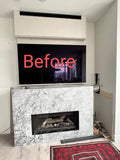 Often the fireplace wall is the main focal point and if you looking to add some character, consider custom shelving units  for a built-in look.  Not only do built-ins add visual balance to the side of your fireplace, but they also double as both a design element and extra storage.
