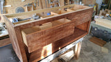 - Custom build solid oak wood vanity cabinet.  - 72" x 24" x 30"( high)