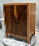 Custom build, Solid oak wood frame and Reclaimed teak wood drawer fronts - 24" W x  24" D x  32" (ht)   