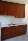 Shaker style cabinets are popular for their timeless style & ability to complement traditional, transitional & modern designs.  This enduring furniture style was developed by a religious community, the United Society of Believers in Christ’s Second Appearing, commonly known as Shakers