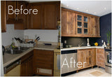 Inde-Art reclaimed wood kitchens - BEFORE & AFTER