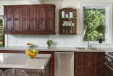 Inde-Art hand carved solid wood custom designed kitchen cabinets