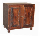 36" wide vanity cabinet with amazing hand carved rose wood door panels.
