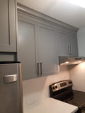 Shaker style cabinets are popular for their timeless style & ability to complement traditional, transitional & modern designs.  This enduring furniture style was developed by a religious community, the United Society of Believers in Christ’s Second Appearing, commonly known as Shakers