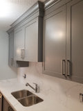 Shaker style cabinets are popular for their timeless style & ability to complement traditional, transitional & modern designs.  This enduring furniture style was developed by a religious community, the United Society of Believers in Christ’s Second Appearing, commonly known as Shakers