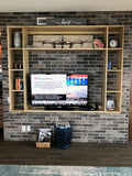 Custom built  & designed TV unit made from poplar wood