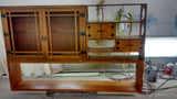 A stunning transformation from white big box store cabinets to unique Japanese inspired custom designed cabinets with hand-forged iron handles. The base cabinets sliding doors with lattice design . A clean line design with zen aesthetics. 