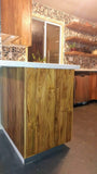 An amazing transformation!  Our reclaimed wood door & drawer fronts can be customize to fit  existing  boxes & drawers including IKEA cabinets.  Allowing the convenience and affordability as well as the luxurious look and feel of a completely personalized kitchen, bathroom or closet.