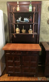 Joe's very unique kitchen with one of kind  rose wood door & drawer panels  and custom copper counter top & sink. Creating a rustic & farmhouse like ambience.