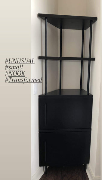 An unusual space you don't know what to with it!!  Awkward spaces call for creative design solutions.  Embrace that empty corner, oddly shaped nook with a right piece of furniture  and you can add style and function to any tricky spot in your home.