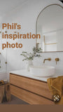 ​30" wide wall​ mounting floating vanity built from solid white oak wood. ​ A​  ​modern ​clean​ &​​ ​streamlined look​ with two soft close drawers​ with handle​s​ integrated in  ​drawer panels.​