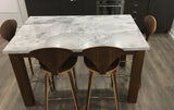A custom build 36" high kitchen table or island , Frame build from solid poplar wood , with a stunning natural stone top.  Size - 5ft x 3ft x 3ft (ht)