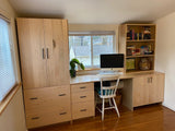 Bedroom Gallery - Katharina's Maple Wood  Home Office + Guest Room With A Closet