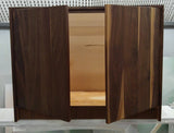 Custom build vanity cabinet with 2 solid wood walnut doors  - 43" x 17.5" x 33 " (ht)