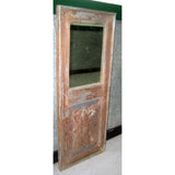 Assorted salvaged door panel retrofitted with mirror 