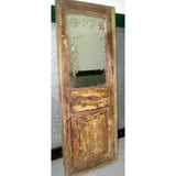 Assorted salvaged door panel retrofitted with mirror 