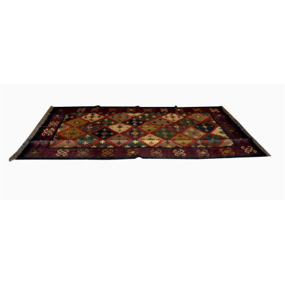 Hand woven woolen  rug.
