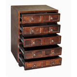 18" wide solid Indian rose wood  5 drawer cabinet.