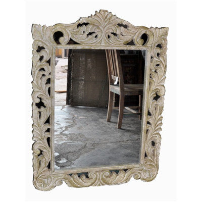 Hand craved solid wood mirror frame