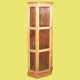 Solid teak wood corner cabinet.