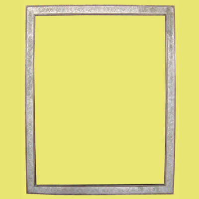 Stamped sheet metal mirror frame with mirror