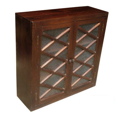 36" wide  double door solid Indian rose wood upper or wall cabinet.
