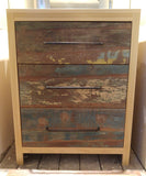 Storage solutions to create both functional and beautiful pieces - Gorgeous custom designed solid wood dresser with a poplar wood frame in natural stain and under-mount soft close drawers with stunning reclaimed teak wood fronts & locally custom built handles...it doesn't get any better than this!!..  34" Wide x 21" Deep x 42" ht