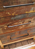 Storage solutions to create both functional and beautiful pieces - Gorgeous custom designed solid wood dresser with a poplar wood frame in natural stain and under-mount soft close drawers with stunning reclaimed teak wood fronts & locally custom built handles...it doesn't get any better than this!!..  34" Wide x 21" Deep x 42" ht