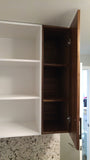 home office with solid walnut wood door & drawer fronts