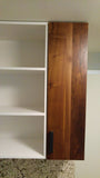 home office with solid walnut wood door & drawer fronts