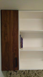 home office with solid walnut wood door & drawer fronts