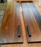 home office with solid walnut wood door & drawer fronts